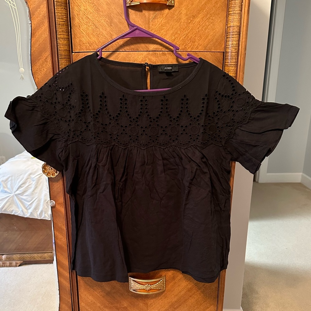 NWOT black J.Crew blouse